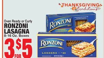 C Town Ronzoni lasagna offer
