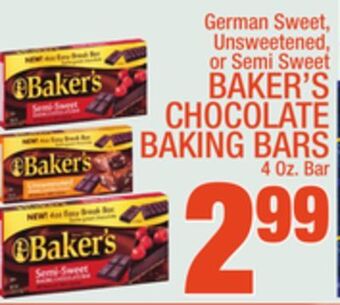 C Town Baker's chocolate baking bars offer