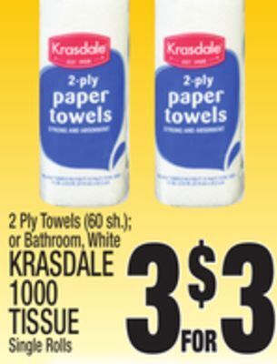 C Town Krasdale 1000 tissue offer