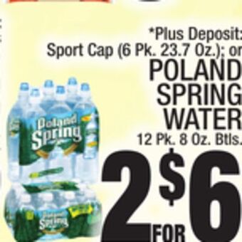 C Town Poland spring water, 12 pk. 8 oz. btls offer
