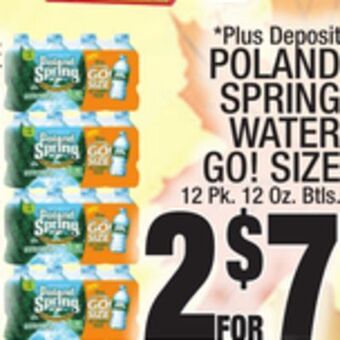 C Town Poland spring water go! size offer