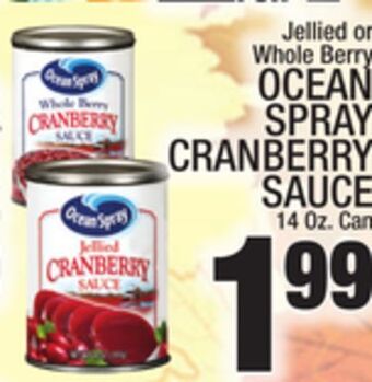 C Town Ocean spray cranberry sauce offer