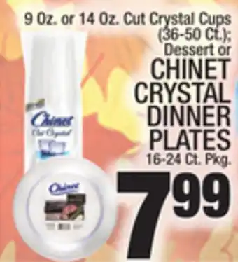 C Town Chinet crystal dinner plates 16-24 ct. pkg offer