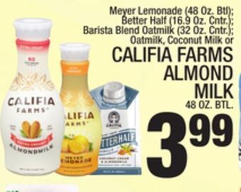C Town Califia farms almond milk 48 oz. btl offer