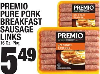 C Town Premio pure pork breakfast sausage links offer