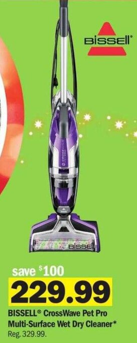 Meijer Bissell CrossWave Pet Pro Multi-Surface Wet Dry Cleaner offer