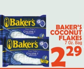 Bravo Supermarkets Baker's coconut flakes offer