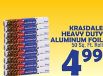 Bravo Supermarkets Krasdale heavy duty aluminum foil offer