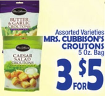 Bravo Supermarkets Mrs. cubbison's croutons offer