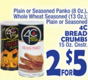 Bravo Supermarkets 4c bread crumbs 15 oz. cnstr offer