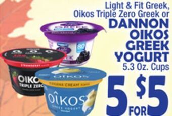Bravo Supermarkets Dannon oikos greek yogurt offer