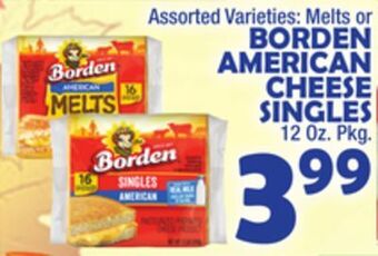 Bravo Supermarkets Borden american cheese singles offer
