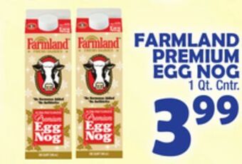 Bravo Supermarkets Farmland premium egg nog offer