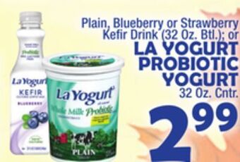 Bravo Supermarkets La yogurt probiotic yogurt 32 oz. cntr offer