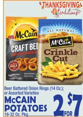 Bravo Supermarkets Mccain potatoes 19-32 oz. pkg offer