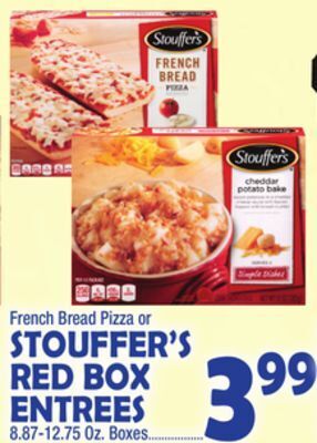 Bravo Supermarkets Stouffer's red box entrees offer