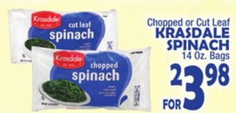 Bravo Supermarkets Krasdale spinach offer
