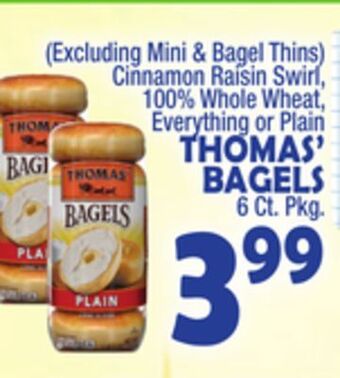 Bravo Supermarkets Thomas' bagels offer