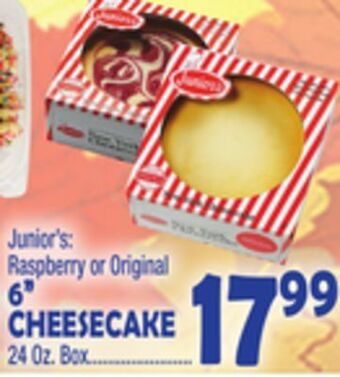 Bravo Supermarkets 6" cheesecake offer