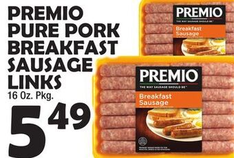 Bravo Supermarkets Premio pure pork breakfast sausage offer