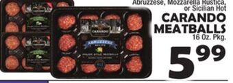 Bravo Supermarkets Carando meatballs offer