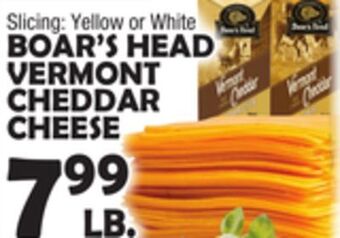 Bravo Supermarkets Boar's head vermont cheddar cheese offer