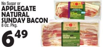 Bravo Supermarkets Applegate natural sunday bacon offer