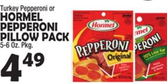 Bravo Supermarkets Hormel pepperoni pillow pack offer