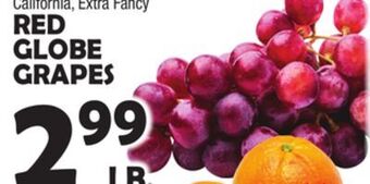 Bravo Supermarkets Red globe grapes offer
