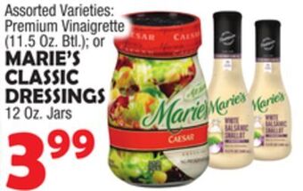 Bravo Supermarkets Marie's classic dressings 12 oz. jars offer