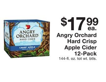 Fairway Store Market Angry orchard hard crisp apple cider 12-pack offer