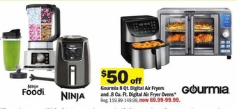 Meijer Gourmia 8 Qt. Digital Air Fryers and .8 Cu. Ft. Digital Air Fryer Ovens offer