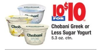 ACME Chobani greek or less sugar yogurt offer
