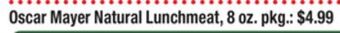 ACME Oscar mayer natural lunchmeat offer