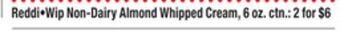 ACME Reddi•wip non-dairy almond whipped cream offer