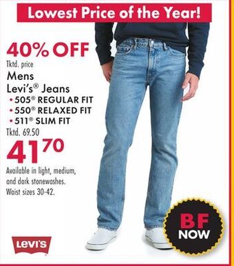 Boscov's Mens levi's® jeans offer