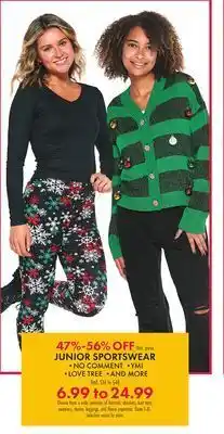 Boscov's Junior sportswear offer