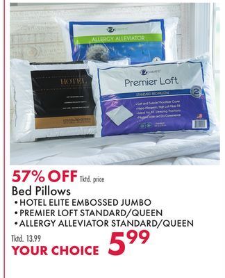 Boscov's Bed pillows offer