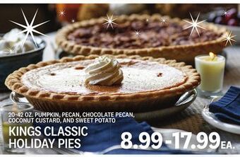 Kings Food Markets Kings classic holiday pies offer