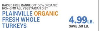 Kings Food Markets Plainville organic fresh whole turkeys offer
