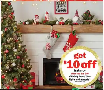 Meijer Holiday Decor, Trees, Lights or Ornaments offer