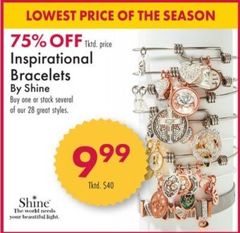 Boscov's Inspirational bracelets by shine offer