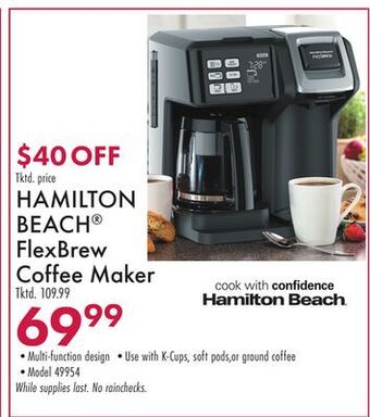 Boscov's Hamilton beach® flexbrew coffee maker offer