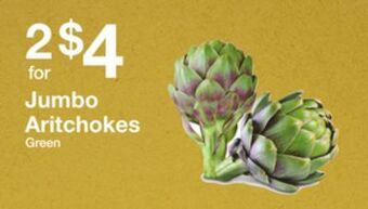 The Fresh Grocer Jumbo aritchokes offer