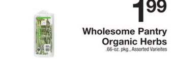 The Fresh Grocer Organic herbs offer