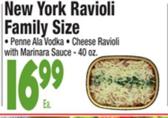 King Kullen New york ravioli family size offer