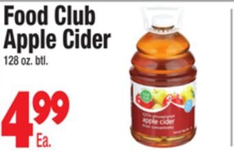 King Kullen Food club apple cider offer