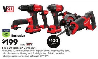 Lowe's 6-tool 20-volt max f combo kit offer