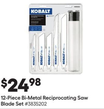 Lowe's 12-piece bi-metal reciprocating saw blade set offer