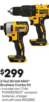 Lowe's 2-tool 20-volt max f brushless combo kit offer